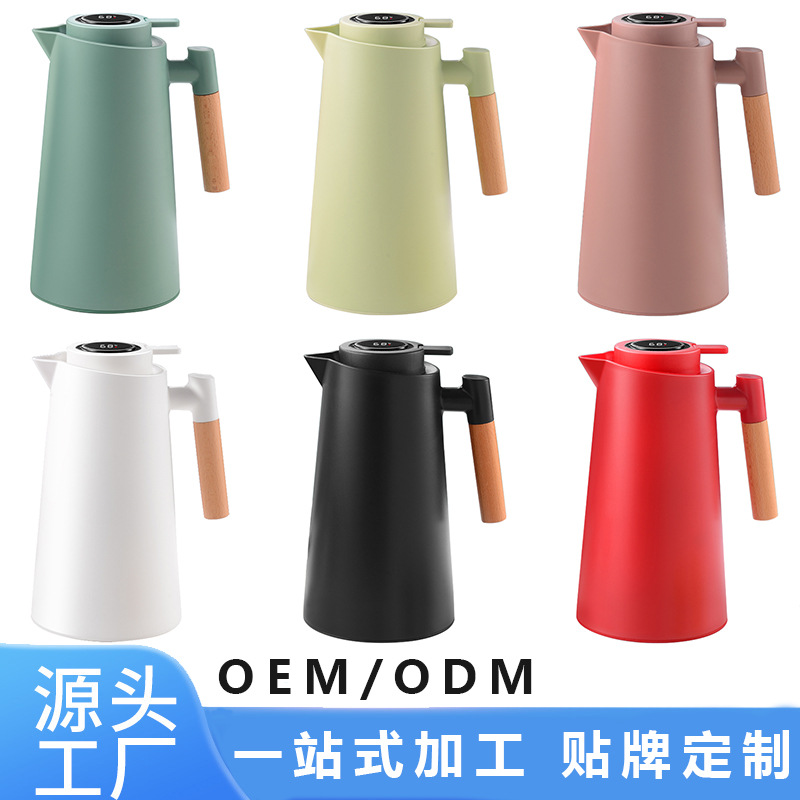 智能保温壶批发按压式家用暖水壶大容量保暖壶玻璃内胆保温水壶