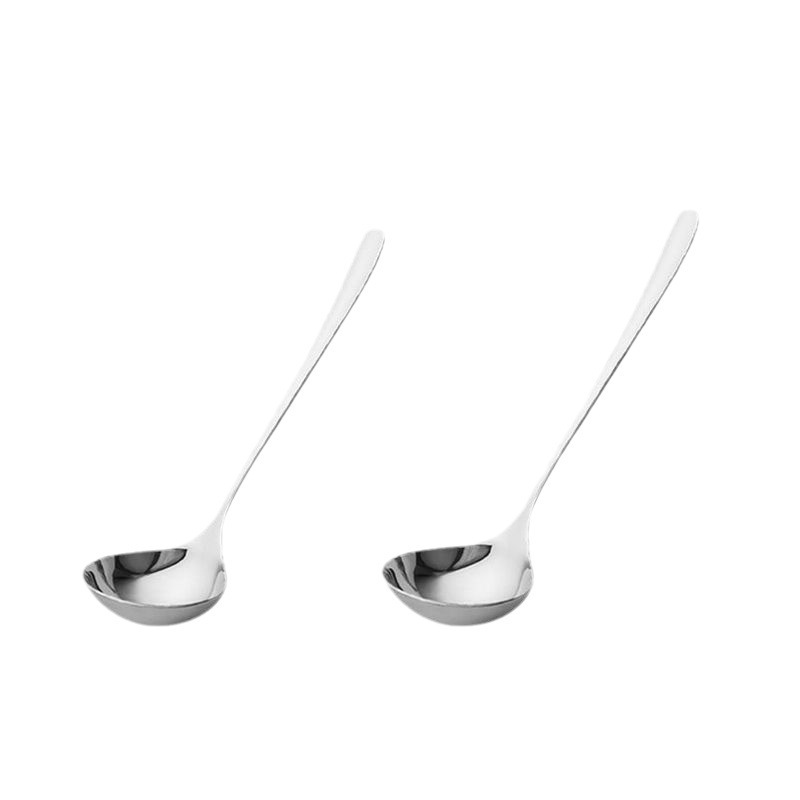 304 Stainless Steel Korean-Style Household Large Size Soup Spoon Long Handle Adult Eating Broadcast and Thick Soup Eating Spoon Spoons