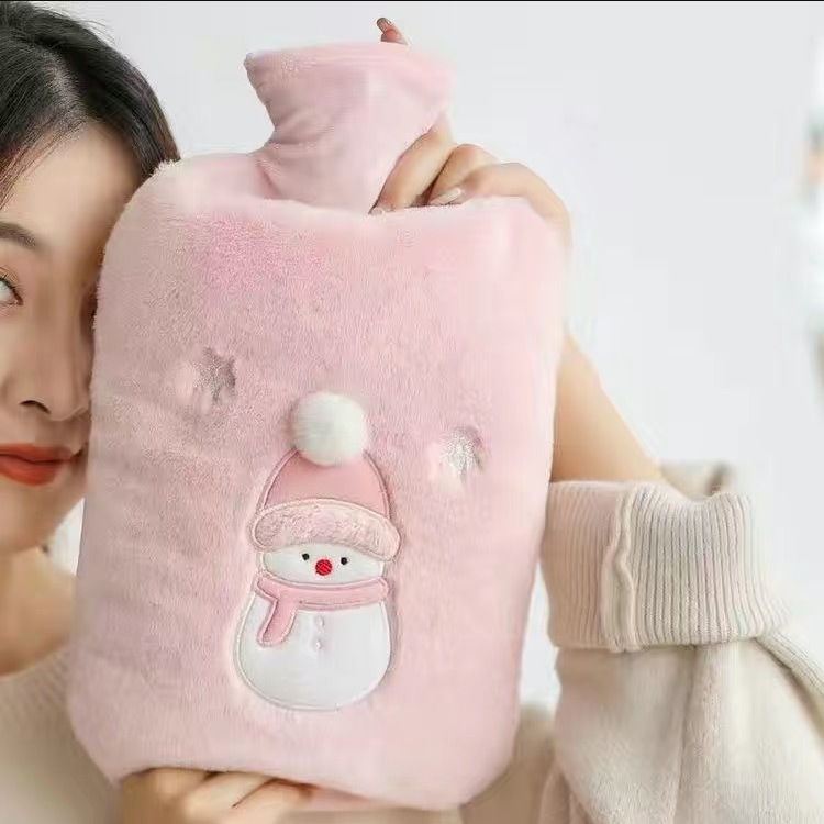 PVC Hot Water Injection Bag Explosion-Proof Thickening Warm Belly Plush Student Cute Irrigation Hot-Water Bag Hand Warmer