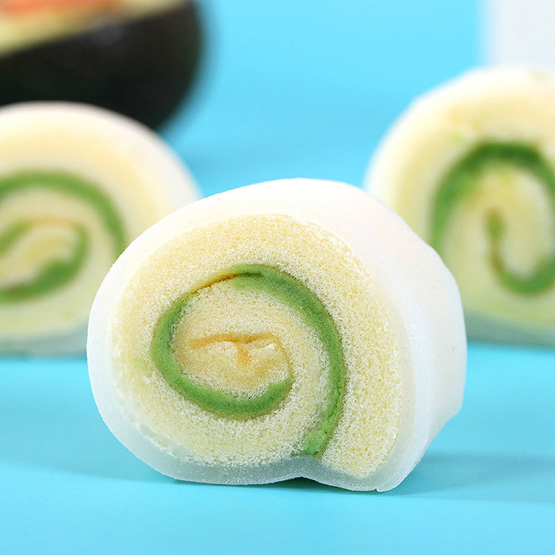 欧贝拉冰皮白玉卷夹心蛋糕雪媚娘糯米甜品糕点散装早餐零食品面包