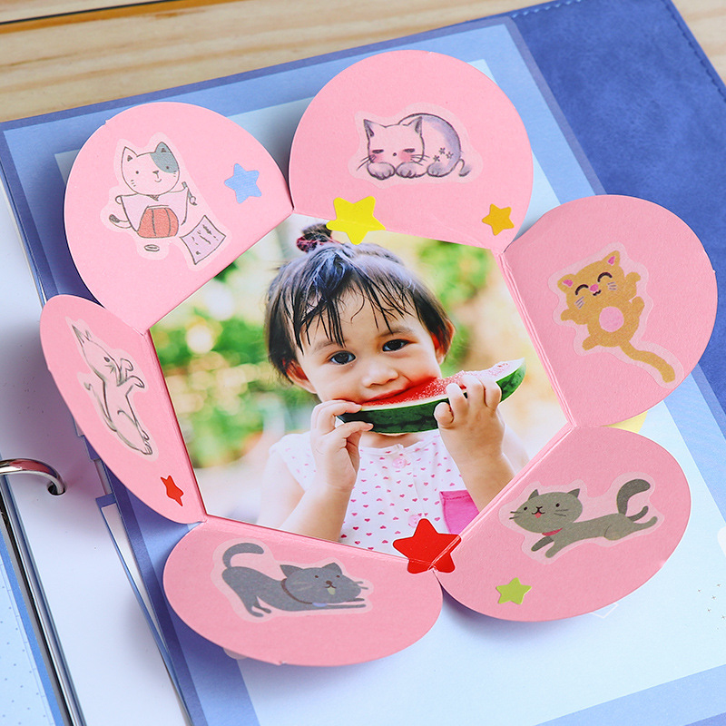 卡幼儿园成长档案成长手册制作装饰材料diy相册手工相框贴纸