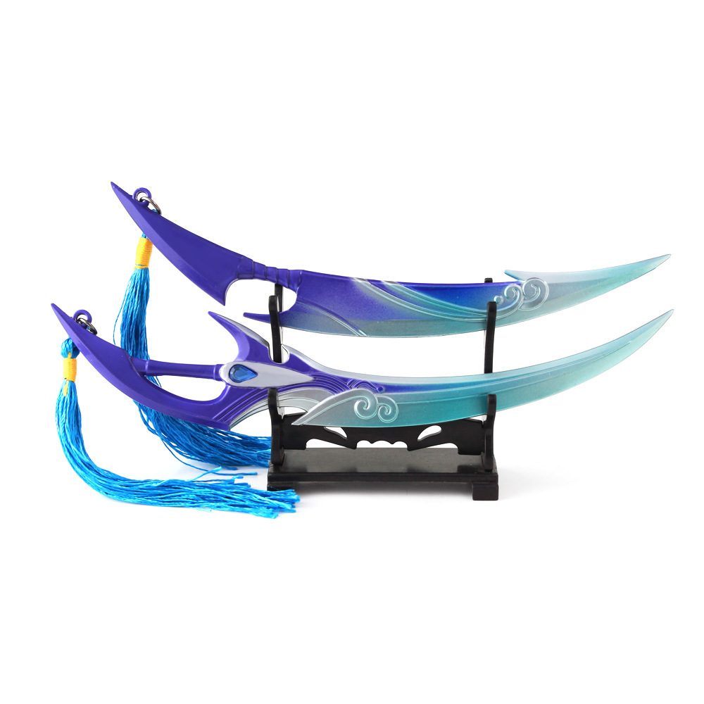 农药手游刺客澜周边武器模型澜鲨之猎刃双刀套装兵器漫展批发代发