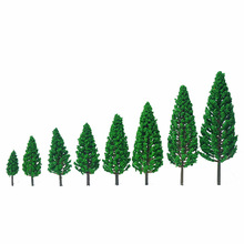 建筑沙盘模型青松树微缩景观迷你场景手工成品塑料仿真小树3-16cm