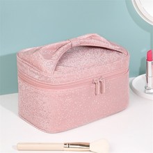 GP化妆包女2023新款便携大容量高级粉色分装袋化妆品收纳盒化妆箱