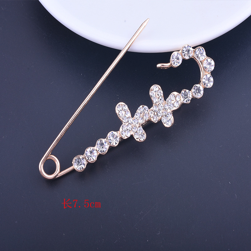 买送新款别针开衫扣中式蝴蝶珍珠胸针简约气质防走光胸花