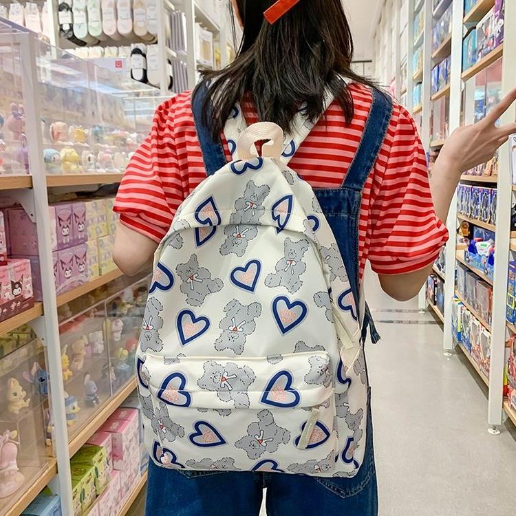 textured fashionable trendy backpack charming net red shoulder bag new japanese schoolbag student