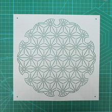 刺子绣模板 麻叶图案 雪轮图案 创意几何图形 画图软模板重复使用