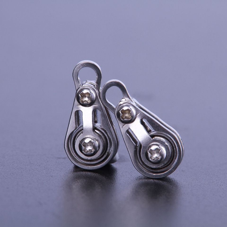 不锈钢甲鱼枪小葫芦前葫芦竿顶葫芦竿尖导环小滑轮吊葫芦带槽