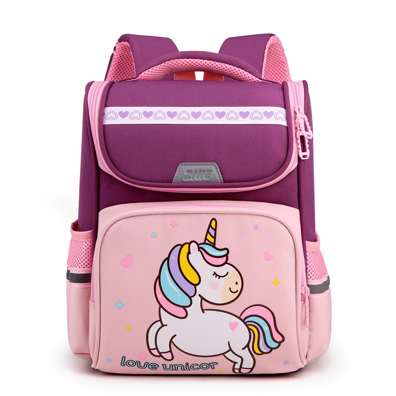 New Kindergarten Astronaut Bag Middle and Large Class Grade One Cartoon Cute School Bag Ultra-Light Spine Protection Unicorn Backpack