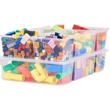 幼儿园收纳盒桌面美工区材料剪刀画笔蜡笔教具玩具区域分类筐盒子