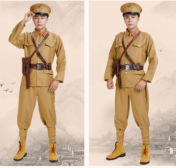 二狗子汉奸表演服皇协军士兵民国巡捕房伪军男国民军官士兵表演服