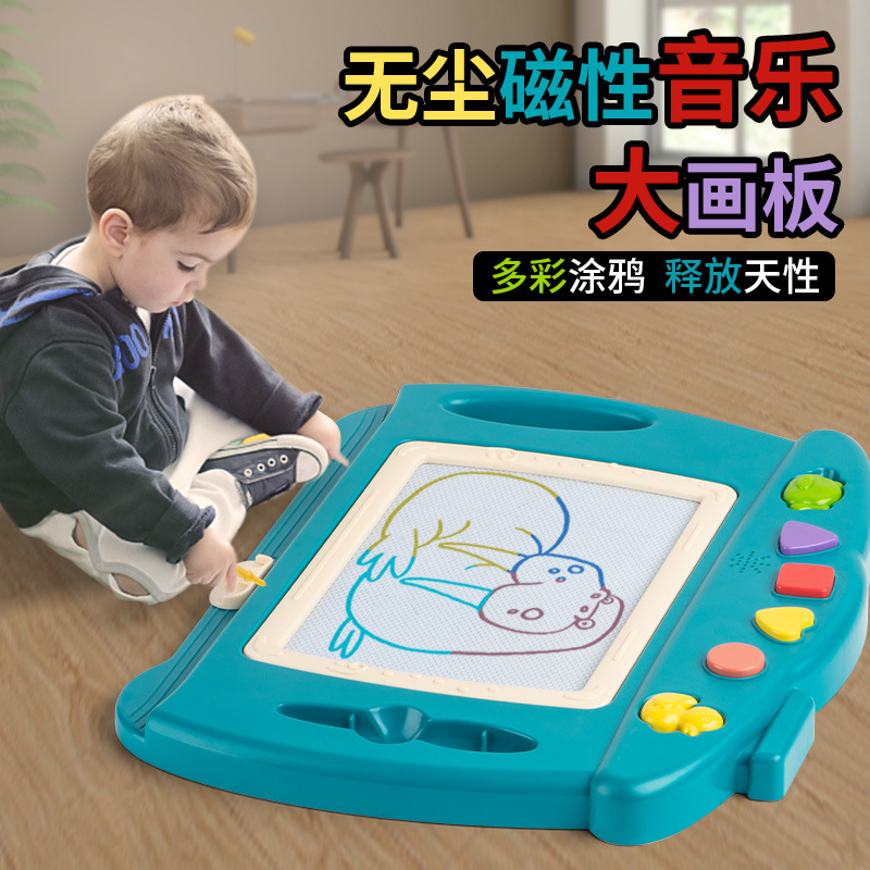 Large Children's Drawing Board Magnetic Drawing Board Color Little Child Toddler 1-3 Years Old Toy Men and Women Baby Doodle Board