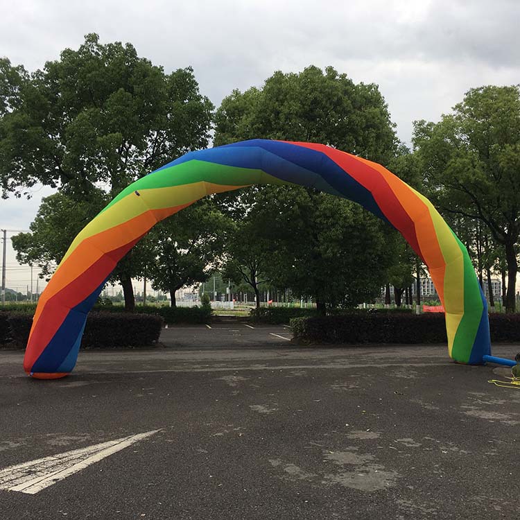 开业充气彩虹门气模多彩七彩庆典婚庆拱门卡通幼儿园字母炫彩气模
