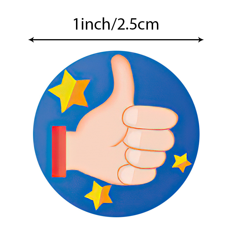 现货批发大拇指贴纸幼儿园奖励鼓励标签贴画点赞手势加油表扬贴纸