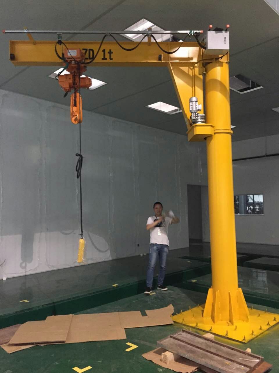 柱式旋臂吊悬臂单轨吊bzd1t电动悬臂吊机360kbk桁架轨道