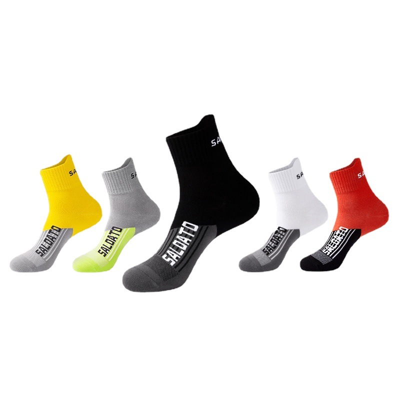 Tube Socks Men's Cotton Wholesale Autumn and Winter Sports Running Basketball Sweat-Absorbent Breathable Men's Stockings One Piece Dropshipping