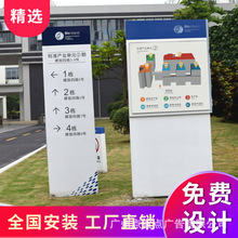 广东广州烤漆导向指示牌公园景区商场酒店地产立式发光指路标识牌