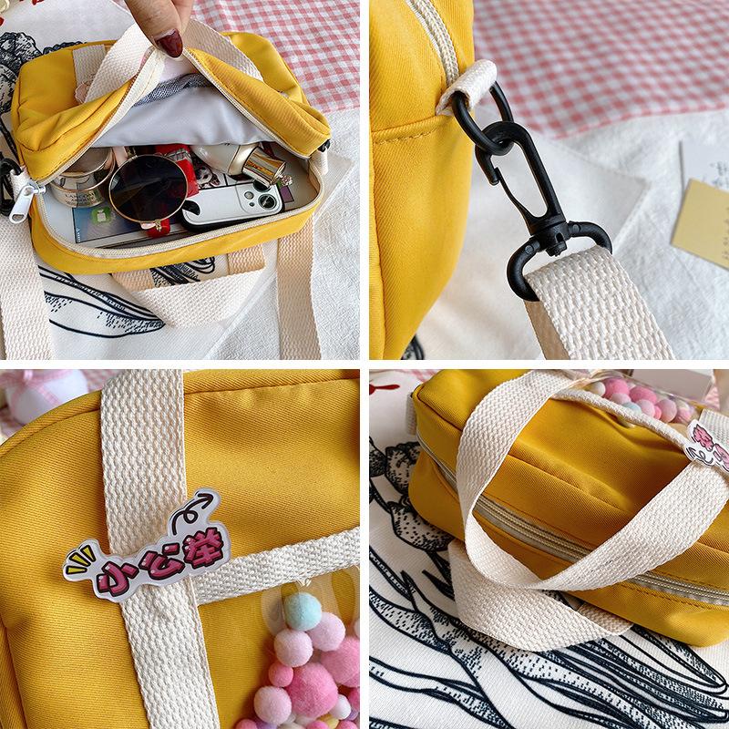 时尚小清新斜挎包小提包日系jk可爱少女包包学生日常单肩包文艺女