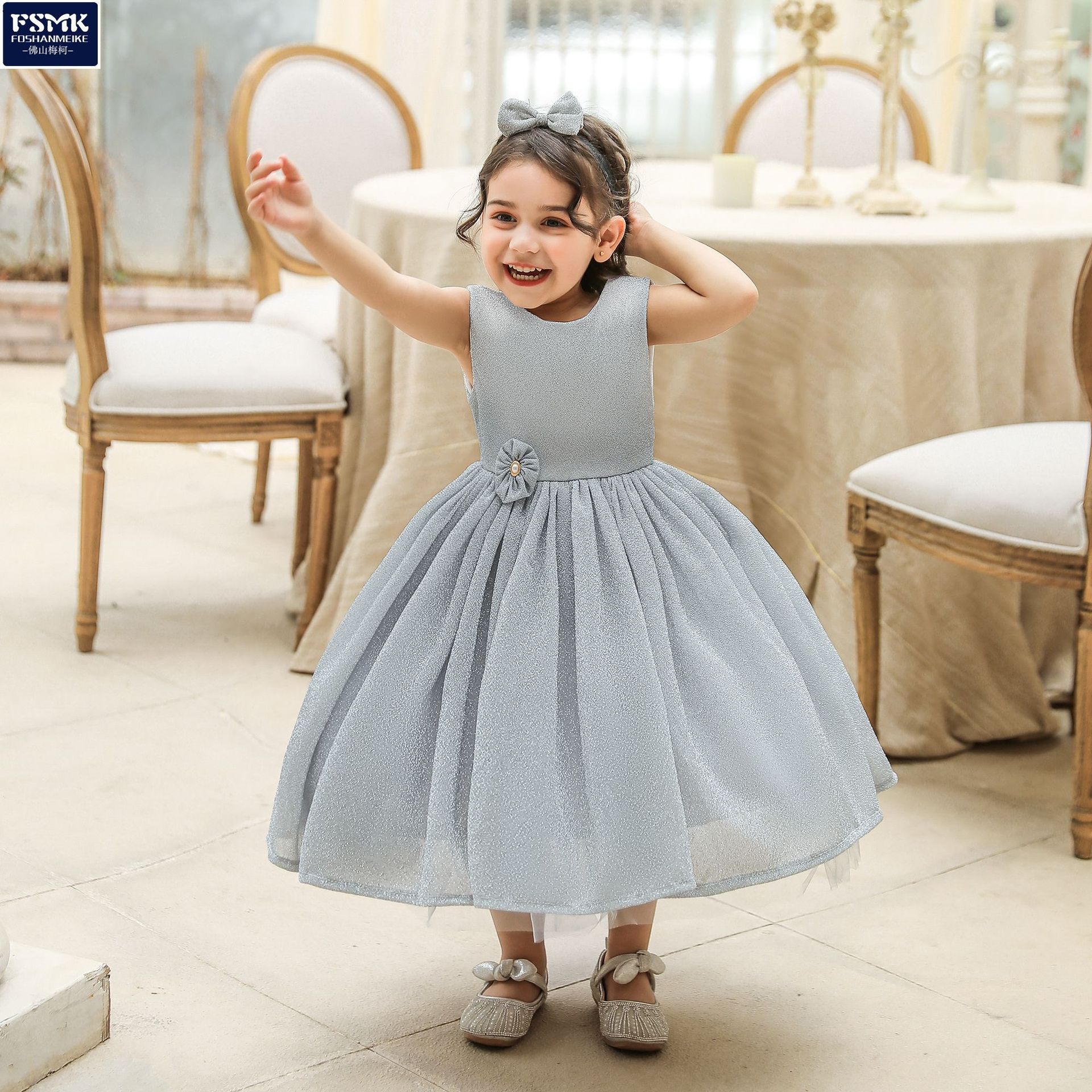 儿童冬装新品西班牙童装女童天鹅绒连衣裙婴童礼服公主裙批发0612