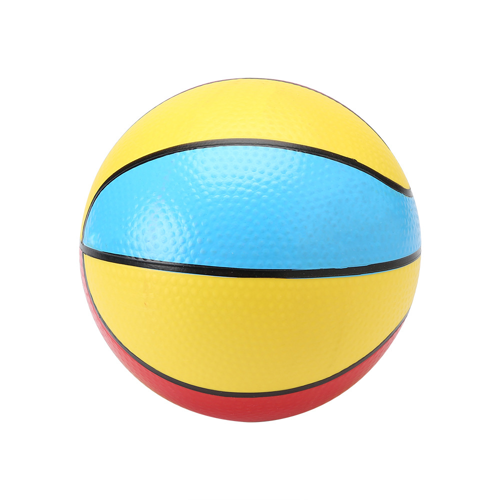 Inflatable Rubber Ball Orange Basketball Kindergarten Baby Tricolors Small Football Pat Ball Stall Toys Wholesale