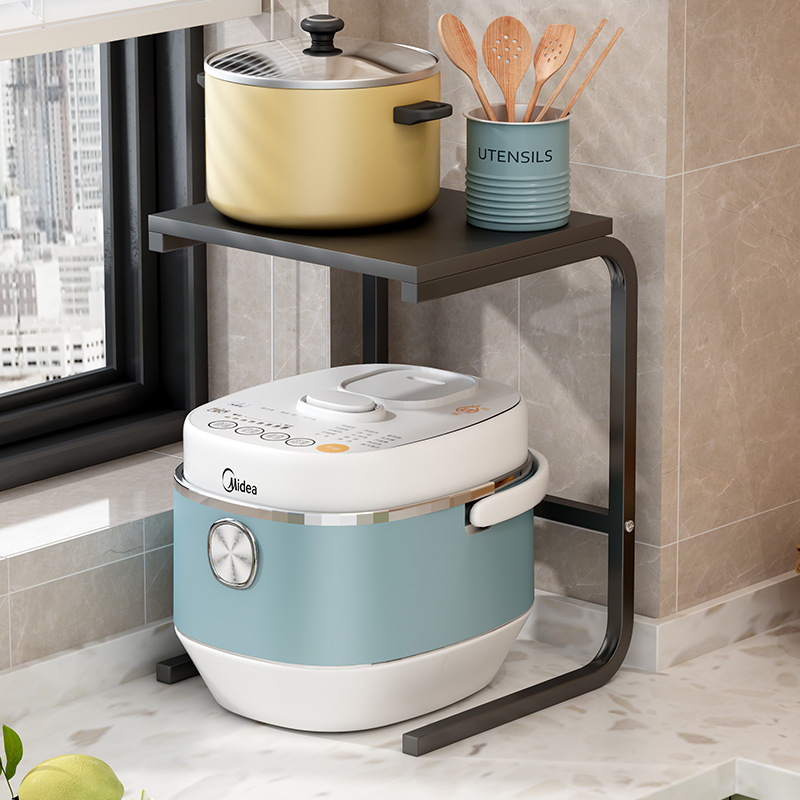 厨房电饭煲置物架台面空气炸锅收纳架灶台微波炉烤箱电器分层支架