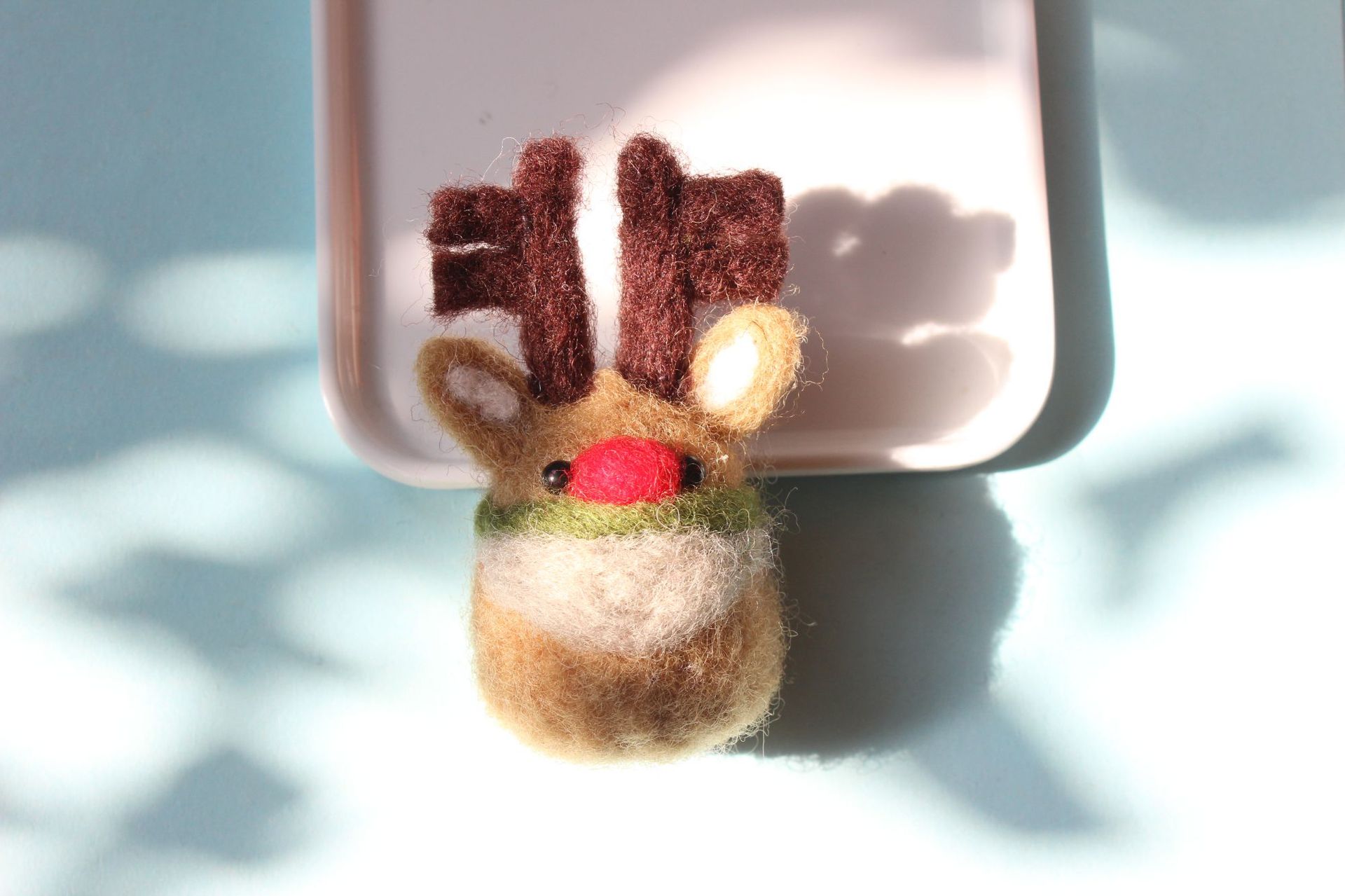 羊毛毡戳戳乐纯手工成品圣诞小鹿发饰胸针帽饰圣诞装饰