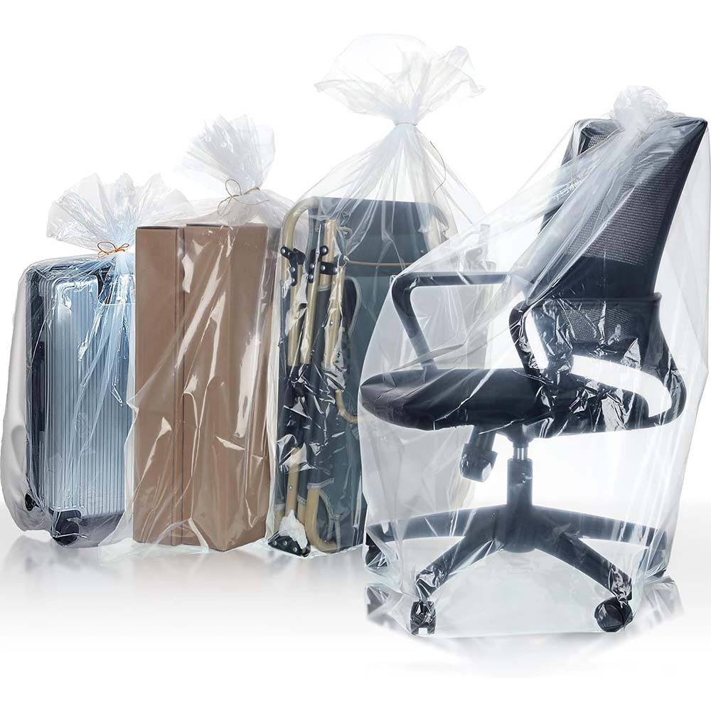 亚马逊搬家储物袋透明塑料袋大号塑料移动袋扁平塑料袋杂物存储袋
