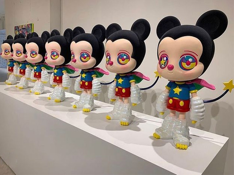 潮牌mand kaws米奇联名下田光摆件潮玩手办潮流公仔模型玩偶礼物