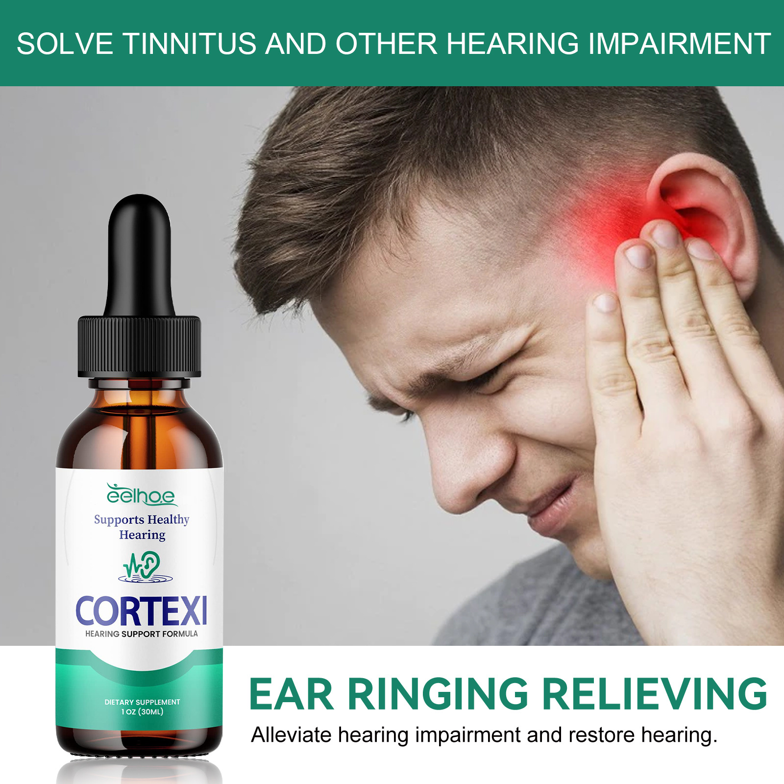 Eelhoe Tinnitus Ear Drops Cleaning Earwax Relieve Tinnitus Ear Back Ear Discomfort Body Care Ear Drop