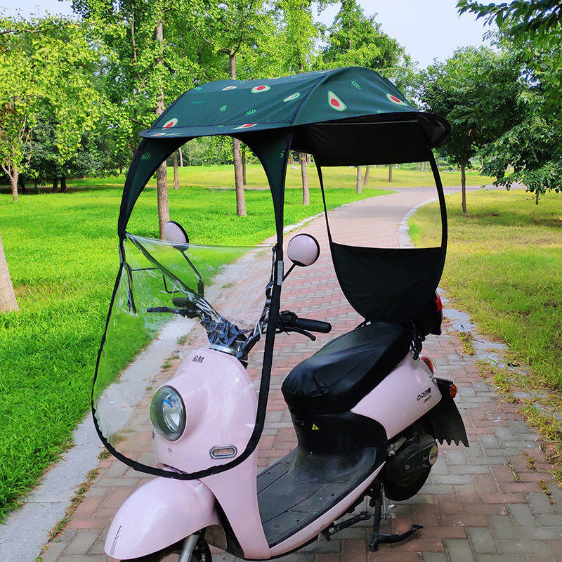 电动车雨棚蓬不锈钢遮阳伞摩托车挡雨棚新款电瓶车防晒加厚遮雨罩