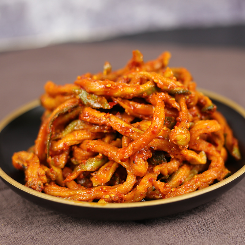 东北朝鲜族萝卜干咸菜下饭菜甜辣味韩式泡菜辣咸菜萝卜条泡菜
