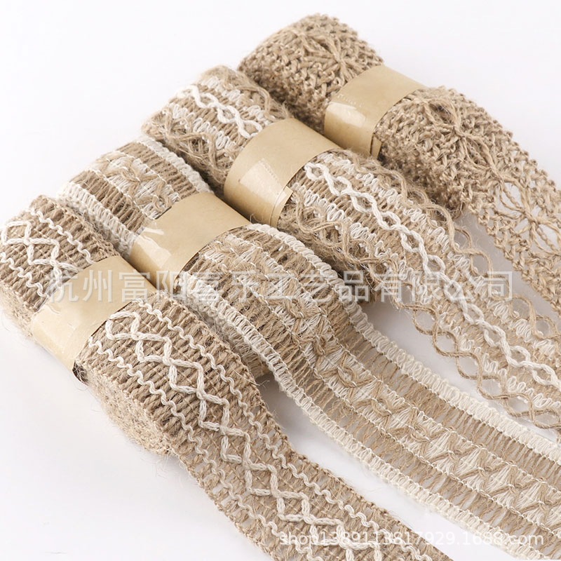 Hemp Rope Cotton and Hemp Rope Woven Ribbon Multi-Style Clothing Shoes and Hats Accessories DIY Creative Accessories