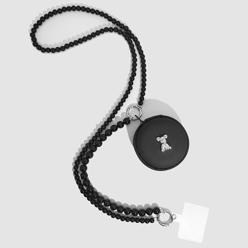 Cross-Border New Arrival Diy Beaded Multi-Purpose Removable Long Crossbody Mobile Phone Charm Halter Lanyard Strap Earphone Decorative Hanging