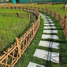 仿竹护栏不锈钢庭院围栏菜园隔离栏花园仿真竹篱笆隔离栏景观栅栏
