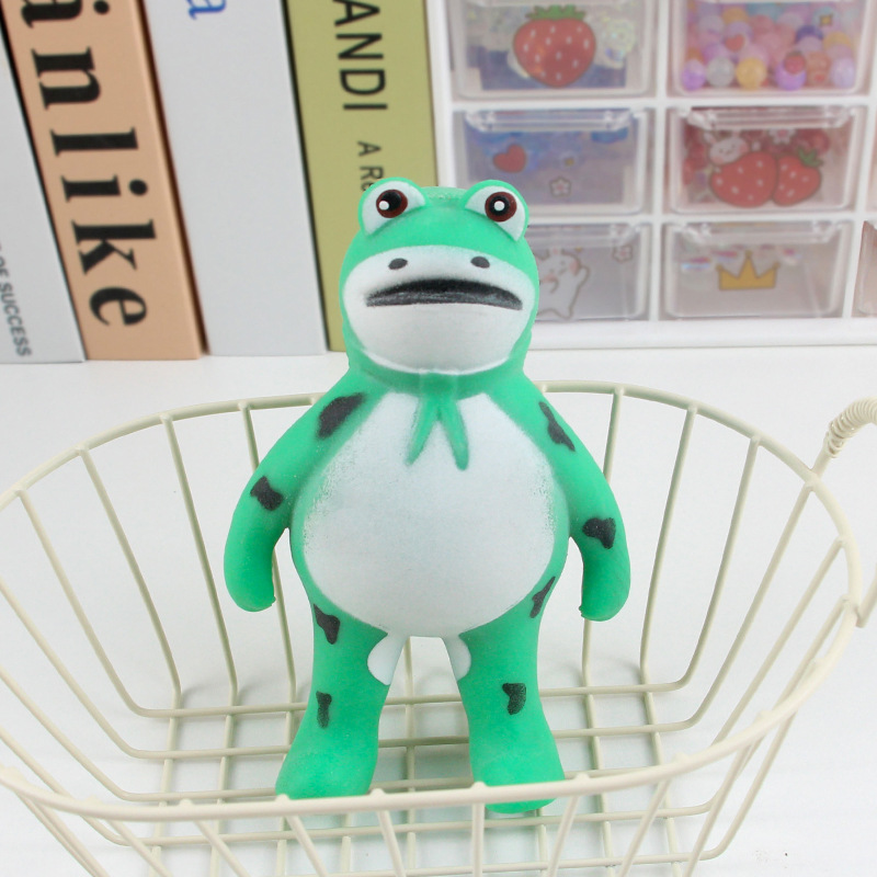 Cross-Border Hot Selling Creative Decompression Frog Lala Children's Toy TPR Soft Glue Vent Spoof Squeezing Toy