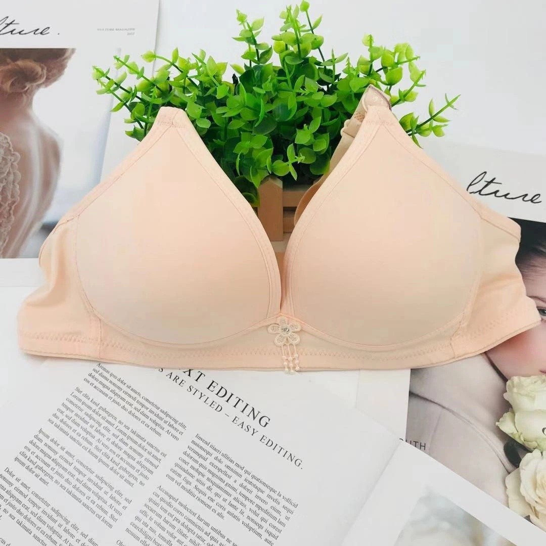 yidaimeng 204 smooth bra skin-friendly cotton underwear mother boneless wireless comfortable soft b cup thin solid color