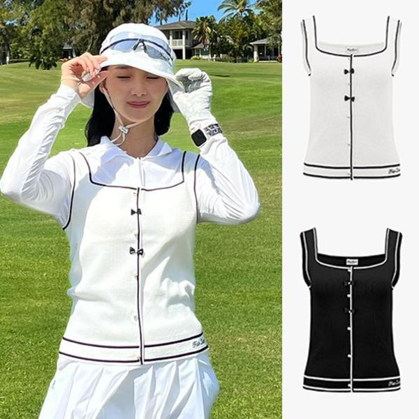 23新款原单高尔夫服装女洋气个性吊带背心golf修身显瘦外搭针织衫
