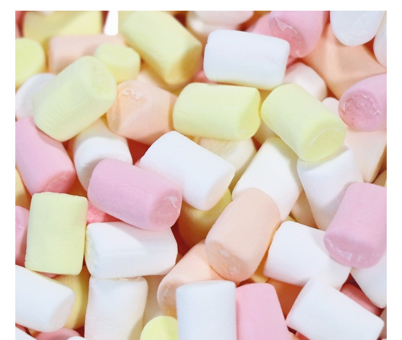 厂家批发花式彩色棉花糖500g蛋糕烘焙装饰儿童休闲创意零食爱心形