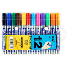 乐途528彩色白板笔8色12色套装儿童涂鸦水性笔可擦记号笔漂浮笔