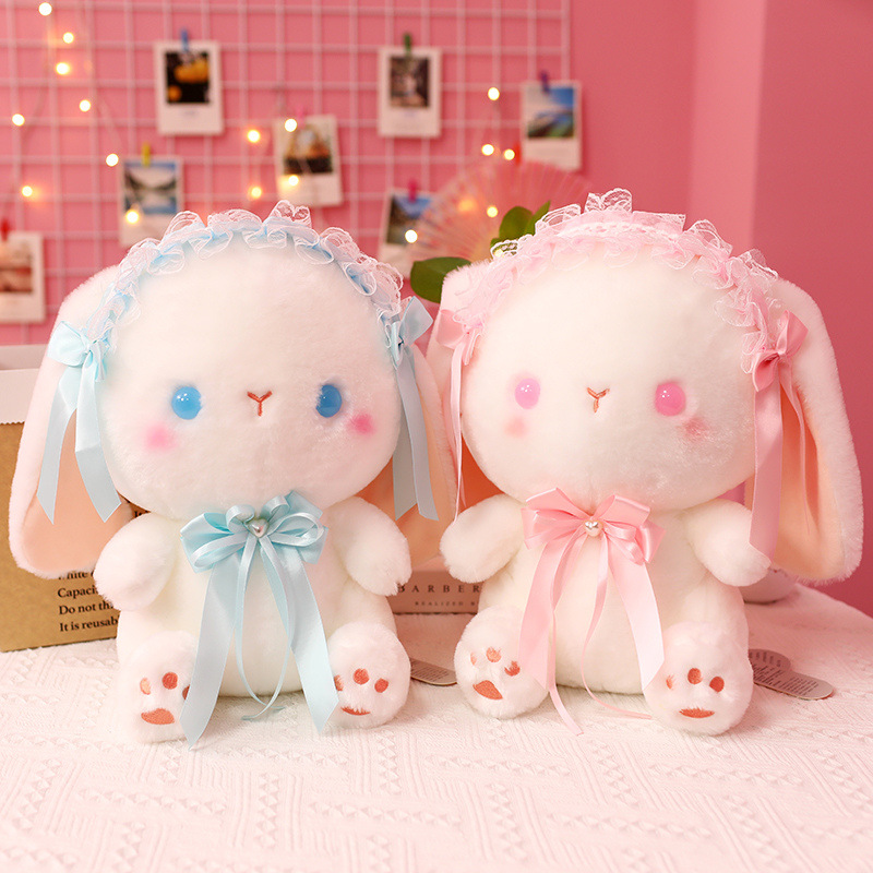 可爱洛丽塔兔子玩偶小白兔公仔毛绒玩具少女心布娃娃儿童生日礼物