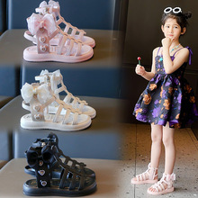 女童凉鞋2024夏季新款儿童中大童小女孩公主鞋高帮罗马鞋防滑软底