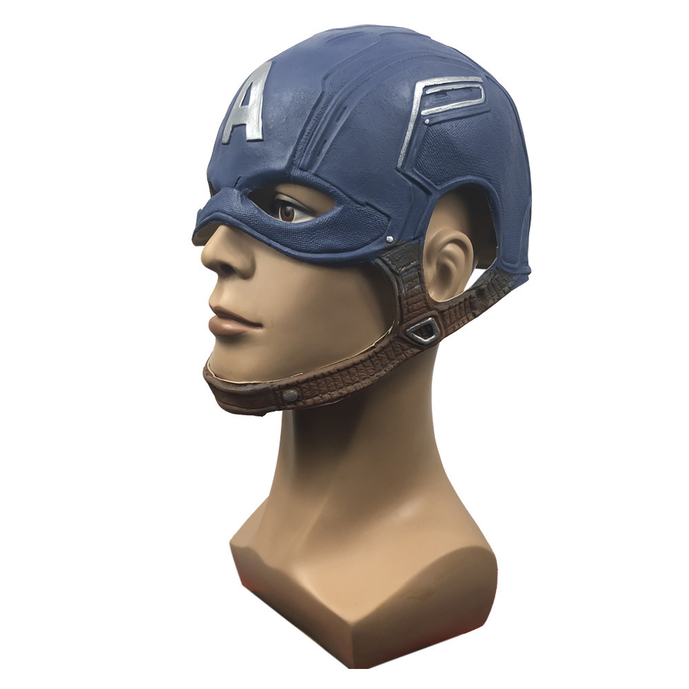 漫威美国队长头套面具化妆舞会乳胶电影头饰万圣节日派对恶搞道具