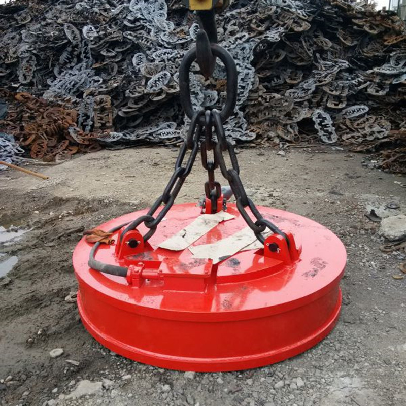 圆形电磁吸盘 吸力大废铁打捞吸盘碎铁吊运起重机配件 电磁吸盘