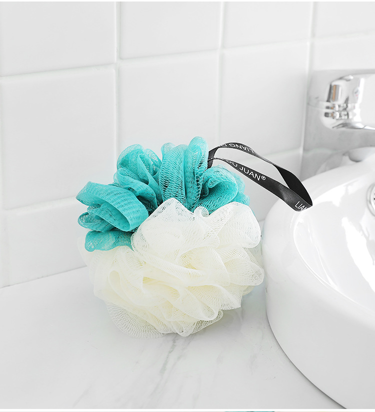 t大号浴球洗澡球浴花泡泡球搓背澡巾泡沫搓澡浴室洗浴用品50g浴球