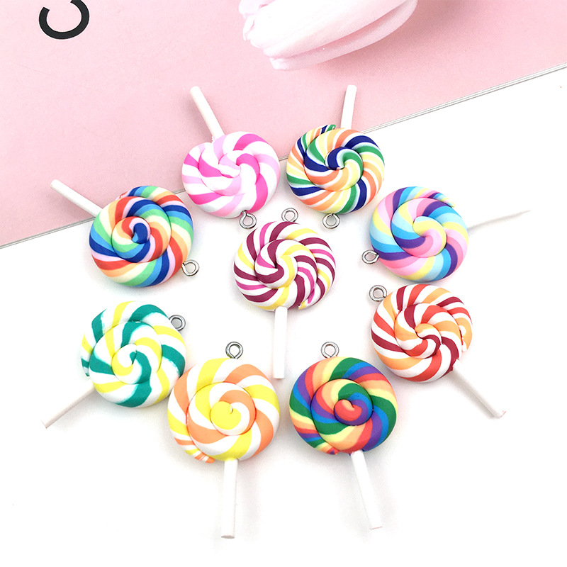 Mixed 32 Simulation Lollipop Bear Candy Resin Pendants Lucky Bag DIY Ornament Accessories Children's Toy Accessories