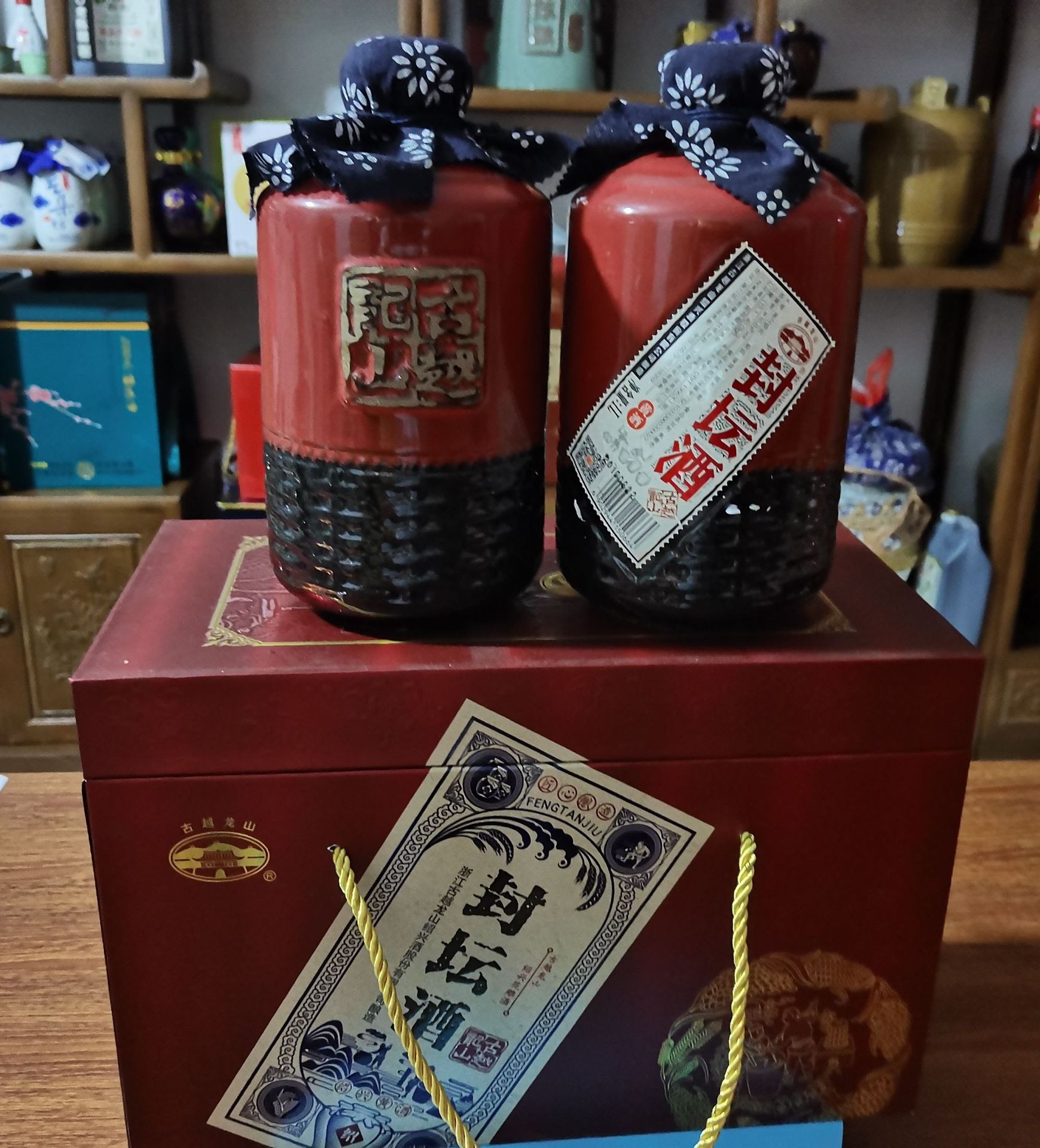 1l*2坛浙江古越龙山绍兴黄酒礼盒封坛酒-阿里巴巴