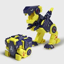 变形恐龙玩具儿童方块机甲龙男孩机器人机械霸王龙模型