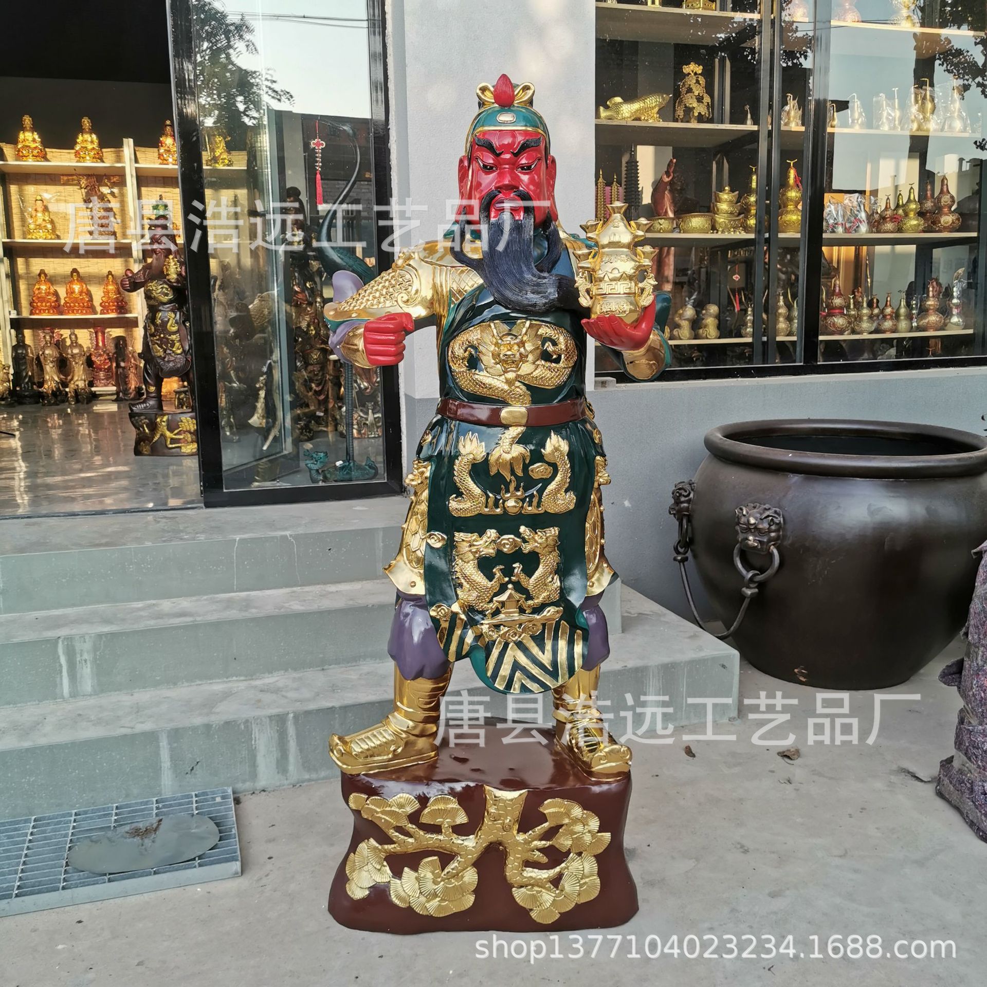 铸造1米8九龙关公铜像 公司供奉纯铜关公武财神关二爷关羽雕塑