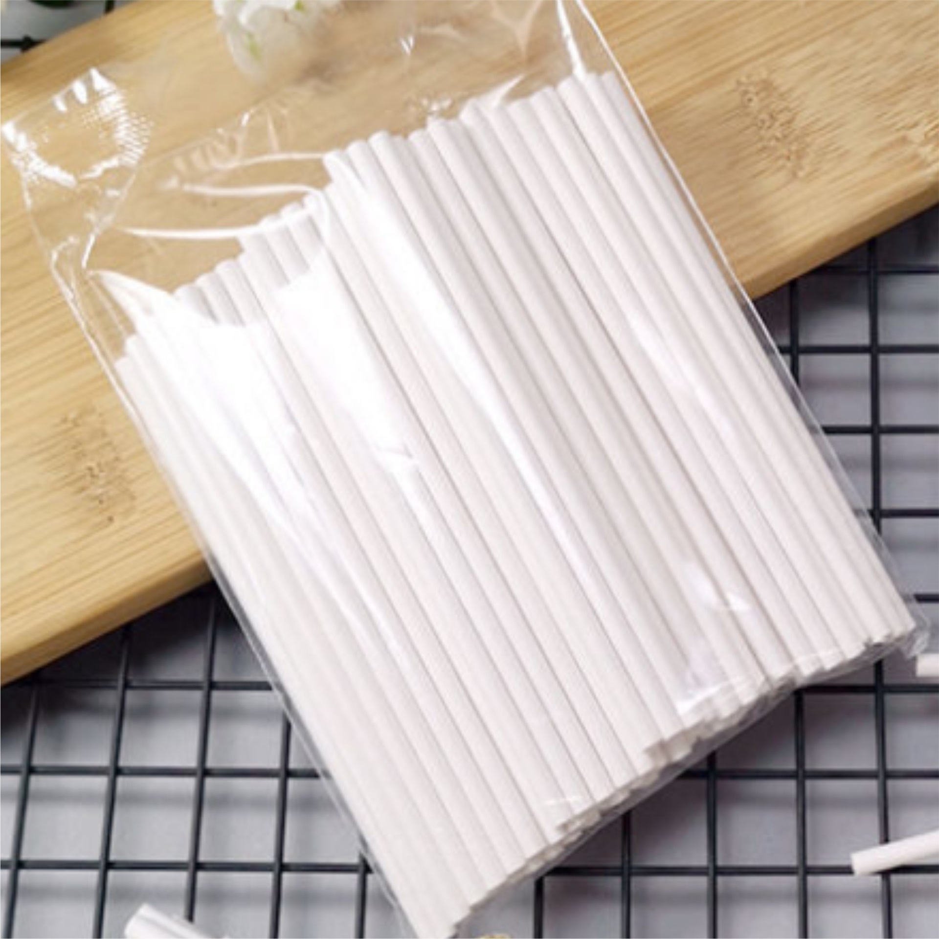 蛋糕插牌棒棒纸棒 实心棒棒糖棍子 蛋糕插牌配件纸棒 巧克力棍