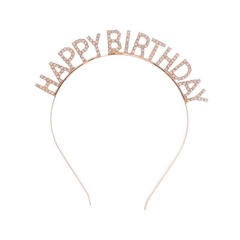 European and American Birthday Party Headdress Hair Hoop Female Letter Happy Birthday Happy Birthday Headband Women's